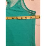 Sleeveless Cotton Scoop Neck, Lace Stretchy Summer Tank M Col Story Green Size M Photo 3