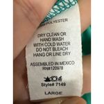 Entro Boutique Green Jungle Cat VNeck Blouse Size Large Photo 5