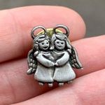 NEW Silver/Gray Cute Little Angel Friends Pin // Unique Canada Gray Photo 1