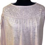 💖J. Jill Women’s Pale Orchid Crochet Sz Large Blouse✨ Purple Photo 1