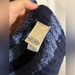 L.L.Bean Blue Stripe Classic Cotton Americana Cable Knit Full Zip Sweater Jacket Photo 13