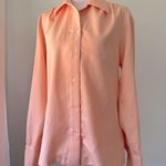 Vintage ‘70s Adelaar Peach Collared Button Down Shirt Orange Size L Photo 1