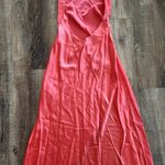 Retrofête Retrofete Sabrina Dress in Coral Size Small Halter Open Back NWT Maxi Sleeveless Photo 9