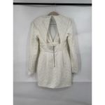 Misha Natasha Mini Dress Women 6‎ Ivory Sparkly Glam Feminine Cocktail Open Back Photo 8