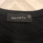 Six Fifty Black Cold Shoulder Knotted T Shirt Photo 1