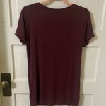 POL Deep Burgundy V-Neck Short Sleeve Tee Photo 2