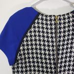 American Vintage ICE Women's 8 Black, White, Blue Geometric Sheath, Knit, Vintage Dress Photo 2