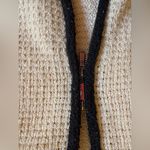 Bohme  Cream and Black Cardigan Sweater Photo 3