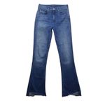 Mother The Runaway Step Fray Jeans Womens 26 A Night In Havana Wash Denim Flare Blue Photo 1
