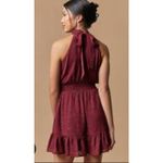 MI AMI FRANCESCAS‎ Deanna Jacquard Halter Mini Dress XL Extra Large Lace Floral Red Photo 1