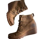 Sorel Women's Toronto Lace Up Wedge Ankle Boots Waterproof Suede Photo 3