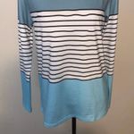 Exclusive heart white with blue stripes long sleeve shirt Medium Photo 2