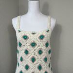 Sincerely Jules  Women’s Crochet Knitted Retro Boho Print Mini Dress Size Small Photo 2