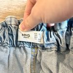 Mango Super High Waisted Paperbag Waist Detail Baggy Light Wash Jeans Size 4 Photo 5