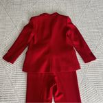 Oscar de la Renta Vibrant Red Pantsuit Photo 6