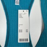 Urban Outfitters Blue Cropped Tank Top Front Buttons Elevated Basic Large NWT Photo 5