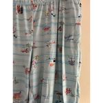 Pajama Jogger Style Pant Size 3X Beach Light Blue Summertime Theme Pockets Photo 1