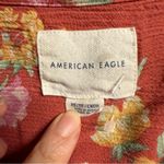 American Eagle  Outfitters Rust Orange Floral Button-Up Camp Shirt XSmall EUC Photo 1