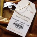 NWT Ivy City Co La La Lady in Gold Stretch Velvet Fit & Flare Dress 5X Photo 3