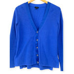 Talbots | XS | V-Neck Ribbon Trimmed Ribbed Knit Easy Chic Cardigan Sweater Photo 2