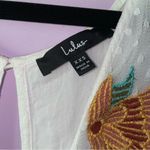 Lulus  XXS Maxi Dress White Embroidered Floral Vacation Cottage Coastal Boho Photo 5