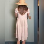 See You Monday - Baby Doll T-Shirt Dress - Tan/Cream Photo 6