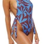 NWT VYB Swim Nala Open Side High Neck One Piece Swimsuit Hightide Women's Size M Blue Size M Photo 0