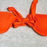 SheIn  Orange Tie Front Bikini Top Photo 0