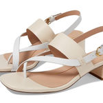 Cole Haan  Anica Lux Slingback Sandals Block Heel Nude Tan White NEW Size 10B Photo 0