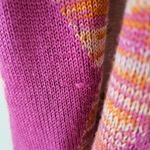 Missoni  Orange and fuchsia wool-blend chevron intarsia knit Zigzag Pattern Scarf Photo 3