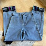 BENJAMIN BENMOYAL Cassette Tape‎ Hem Jeans Flip Cuff Size XS Blue Photo 3