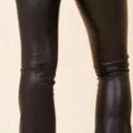 Vintage Havana Stretch Split Hem Flare Pants Faux Leather Chocolate Photo 1