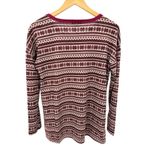 Heimish USA Fair Isle Thermal Top 1XL Burgundy Pink Long Sleeve Knit Shirt NWOT Red Size 1X Photo 3