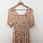 Baltic Born  Alice Smocked Maxi Dress in Berry Print Tiered Size Small Photo 5