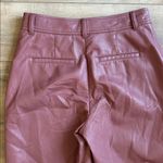 Aritzia Babaton Pink Vegan Faux Leather High Rise Command Cropped Pants Sz 4 Photo 10