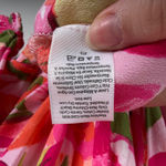 Terra & Sky Terra Sky Floral Peasant Top Size 2X Pink Multicolor Smocked Stretch Boho Bright Photo 6