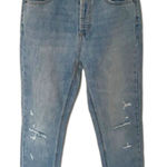 Luca + Grae NWT High Rise Distressed Denim Jeans Straight Leg Sz M Photo 0
