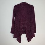 Covington | Petite Burgundy Waterfall Front Cardigan | LP Photo 1