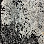 Black & White Floral Sequined Unique Handmade Demim Jacket LA Blend Size Medium Photo 5