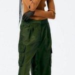 Tibi ππ Stella Crispy Nylon Pleated Cargo Pant ~ Army Green 2 NWT Photo 0