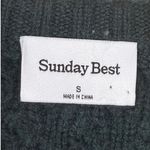 Aritzia Sunday Best Peggy Cable Knit Sweater Dark Green Crew Neck Long Sleeve S Photo 4