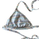 Solid & Striped  Women’s Sz XS White Blue Yellow Baby Dot The Raine Bikini Top Photo 2