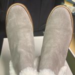 Marc Fisher  MWT Shoes Iggie Medium Natural Suede Fur Trim Lined Ankle bo… Photo 3