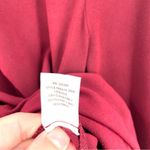 Haute Hippie  Burgundy Asymmetrical Draped Slit Front 3/4 Sleeve Fitted Dress Photo 11