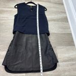 Tibi  Lamb Leather Navy & Black Mini Sheath Dress Women’s Size 6 Photo 9
