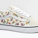 Vans Old Skool Poppy Floral Cream Skate Canvas Sneakers Size 6W / 4.5Men Photo 0