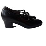 Aravon Comfort Criss Cross Mary Jane Black Women Shoes Size 9D Square Toe Pump Photo 2