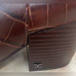 Sam Edelman Sam Eldeman  Cari Cocoa leather brown chunky square heel, pointy toe booties; 8 Photo 1