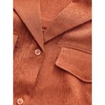 Athleta NWT  Brown Orange Rust Echo Short Sleeve Shirt Women’s XL $99 MSRP Photo 2