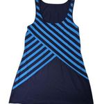 DKNY Swim Dress Cover Up Women's Large Blue Striped Nautical Beach Resortwear Photo 0